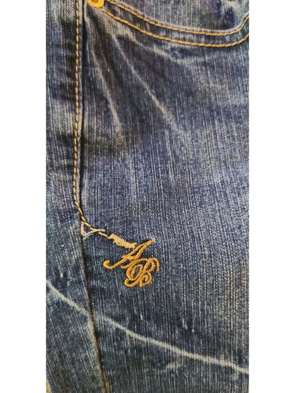 Vintage Apple Bottoms Jeans Sz 16 Blue Tapered Y2K Embroidered Apple Sexy 90s - Picture 9 of 14